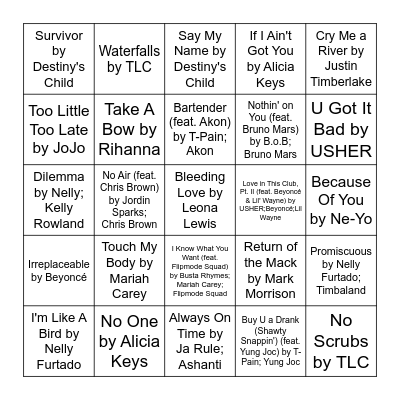 Family Affair Bingo Card