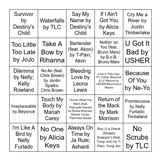 Family Affair Bingo Card