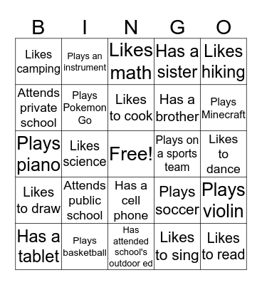 Group 4 - Holiday Party Bingo Card