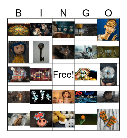 Coraline Bingo Card