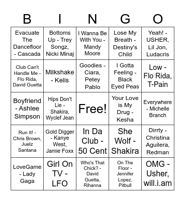 chunky highlights Bingo Card