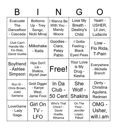 chunky highlights Bingo Card
