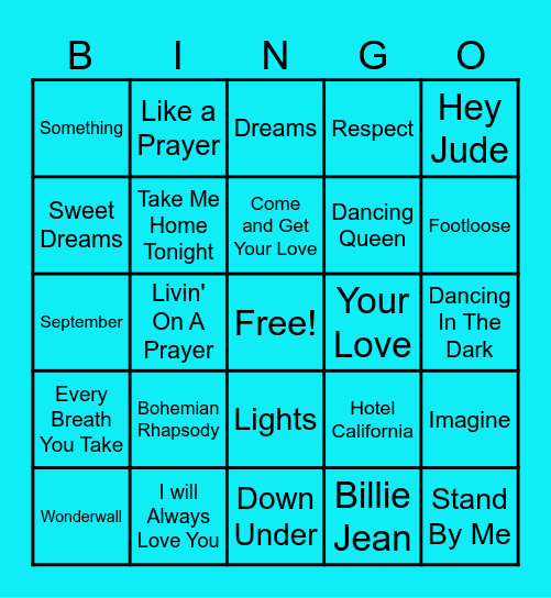 2025 CSW PSCO Music Bingo - AM Bingo Card