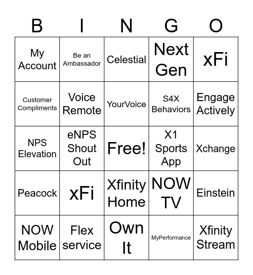Customer Service Week! Bingo Card