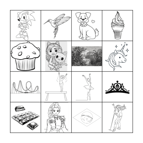 Olivia's Birthday Bingo Card