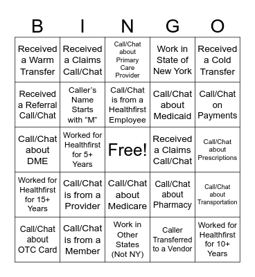 NCSW 2025 CCO BINGO Card
