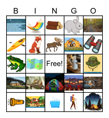 Camping Bingo Card