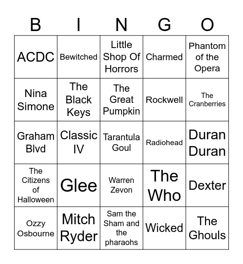 Halloween 2 Bingo Card