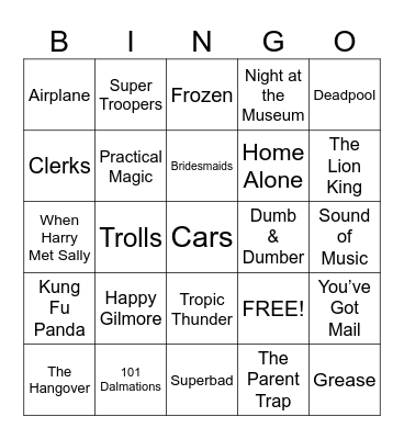 MOVIE DAY Bingo Card