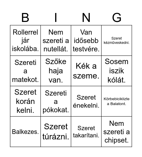 Bérmálás Bingo Card