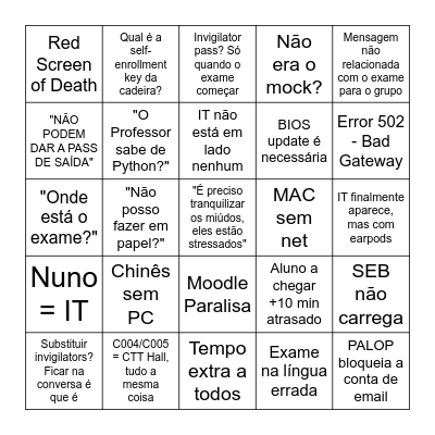 Bingo Algebra Bingo Card