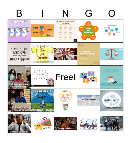 Teamwork Bingo Card