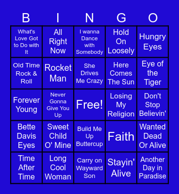 2025 CSW PSCO Music Bingo - PM Bingo Card
