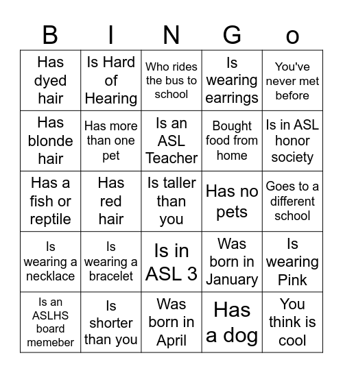 Find Someone Who... Bingo Card