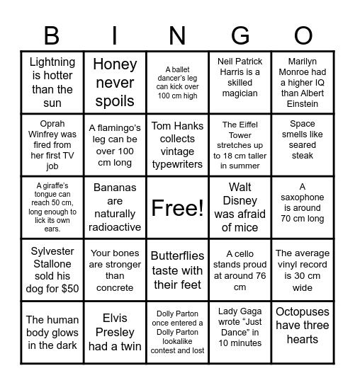 Sonnedou Bingo Card