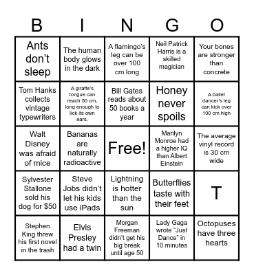 Sonnedou Bingo Card
