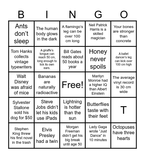Sonnedou Bingo Card