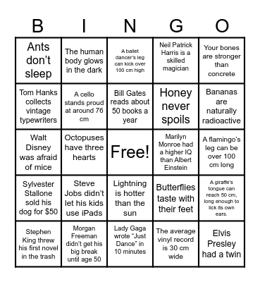 Sonnedou Bingo Card