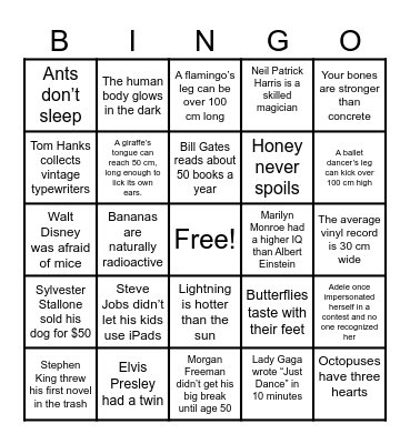 Sonnedou Bingo Card