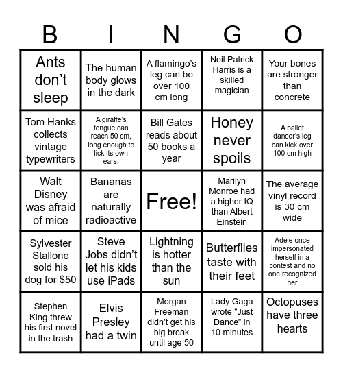 Sonnedou Bingo Card