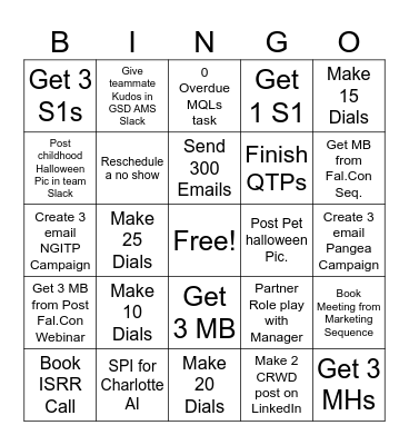 Halloween Bingo - CDR Edition Bingo Card