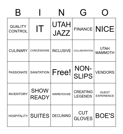 SALTED HONEY SHOWDOWN Bingo Card