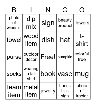 LOESS HIIILLS SCAVENGER HUNT Bingo Card