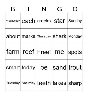 2nd Grade Grade Reading Bingo Card