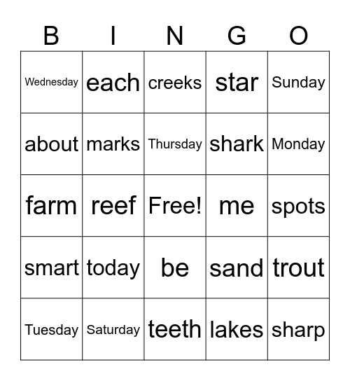 2nd Grade Grade Reading Bingo Card