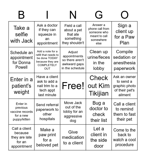 CSR Bingo Card