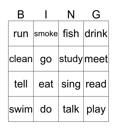 Bing!! Bingo Card