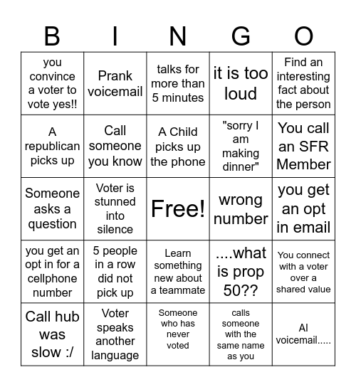 FUNbanking 10/14 Bingo Card