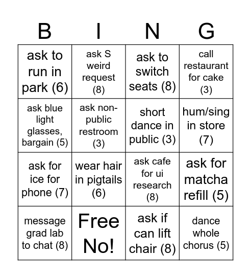 Devon-I Bingo Card