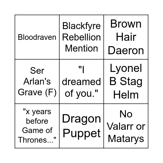 AKOTSK Trailer Bingo Card