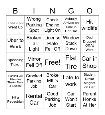 Schupp Automotive Bingo Card