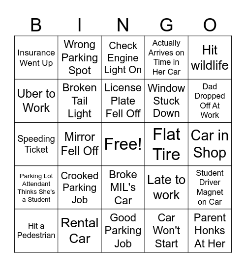 Schupp Automotive Bingo Card
