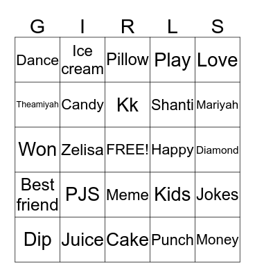 Bingo Card