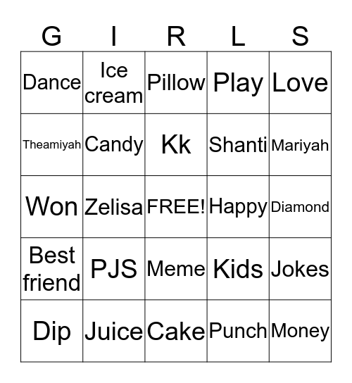 Bingo Card