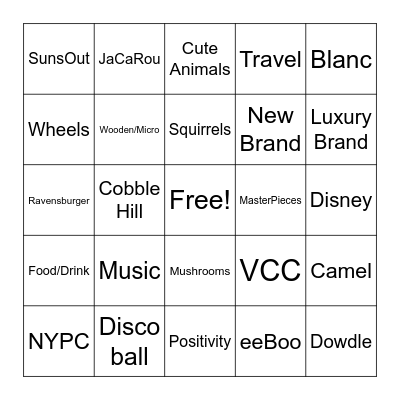 Orange County, CA Puzzlers - Grid Game 5x5 Bingo Card