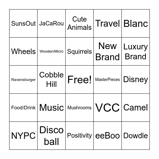 Orange County, CA Puzzlers - Grid Game 5x5 Bingo Card