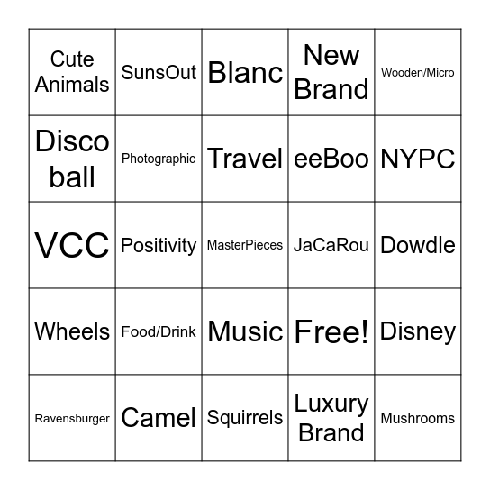 Orange County, CA Puzzlers - Grid Game 5x5 Bingo Card