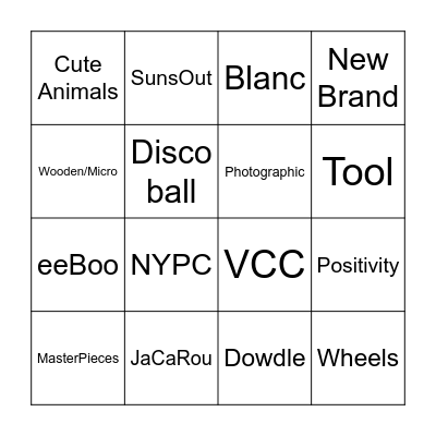 Untitled BingoOrange County, CA Puzzlers - Grid Game 4x4 Bingo Card