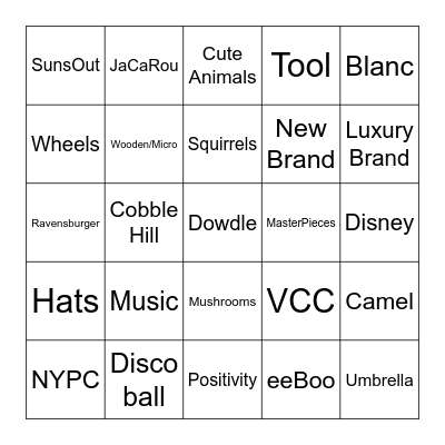 Orange County, CA Puzzlers - Grid Game 5x5 Bingo Card