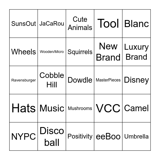 Orange County, CA Puzzlers - Grid Game 5x5 Bingo Card