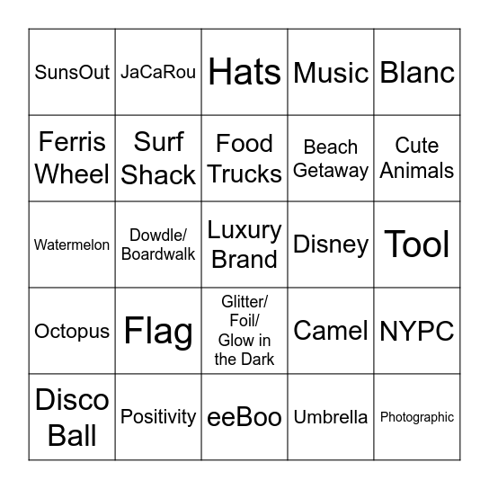 Orange County, CA Puzzlers Bingo - Spring/Summer 2026 Bingo Card