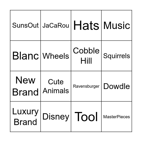 Orange County, CA Puzzlers - Grid Game 4x4 Bingo Card