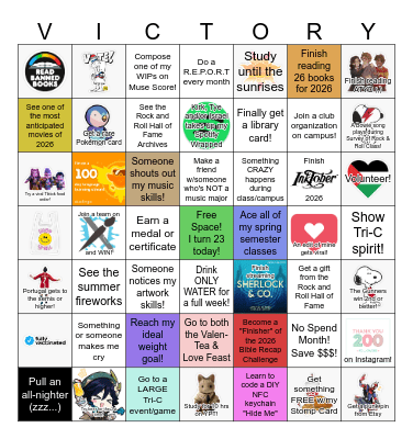 2026 Road to Bingo Card