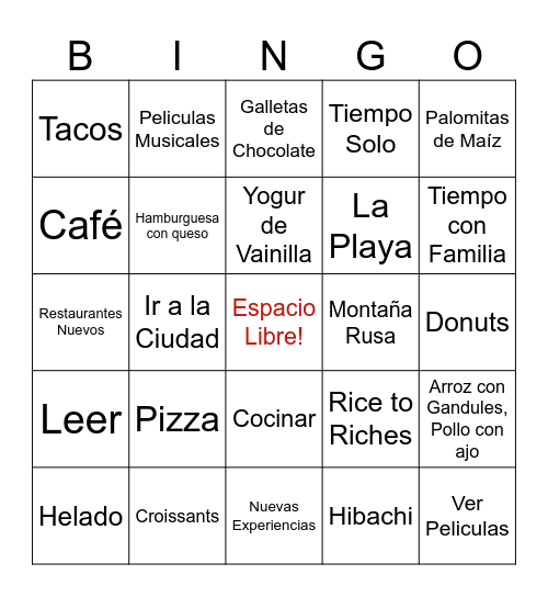 Favoritos de los Pastores Bingo Card