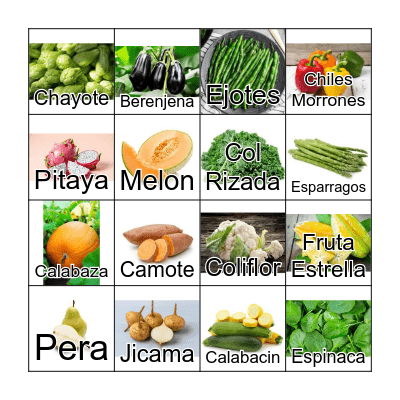 Color Your Plate Bingo Card