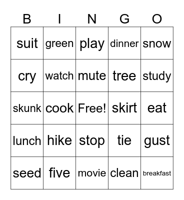 Upper bingo Card